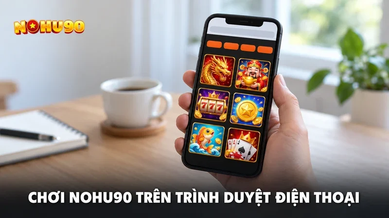 Giao diện NOHU90 trên trình duyệt điện thoại di động